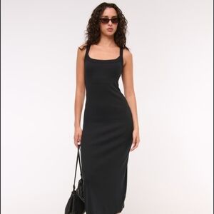 Abercrombie And Fitch Bra Free Essential 90s Rib Midi Dress